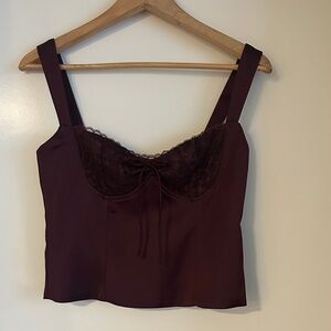 Dynamite satin bustier top NWT